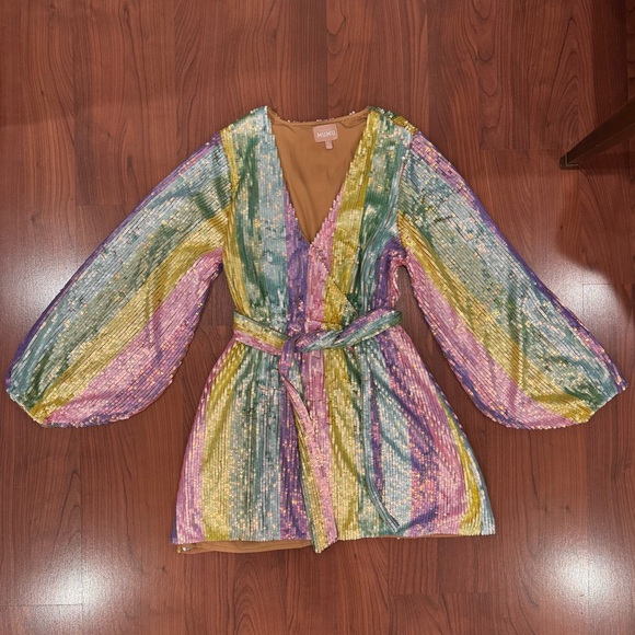 Show Me Your Mumu Rainbow Sequin Wear Me Out Dress size XL - Picture 2 of 6